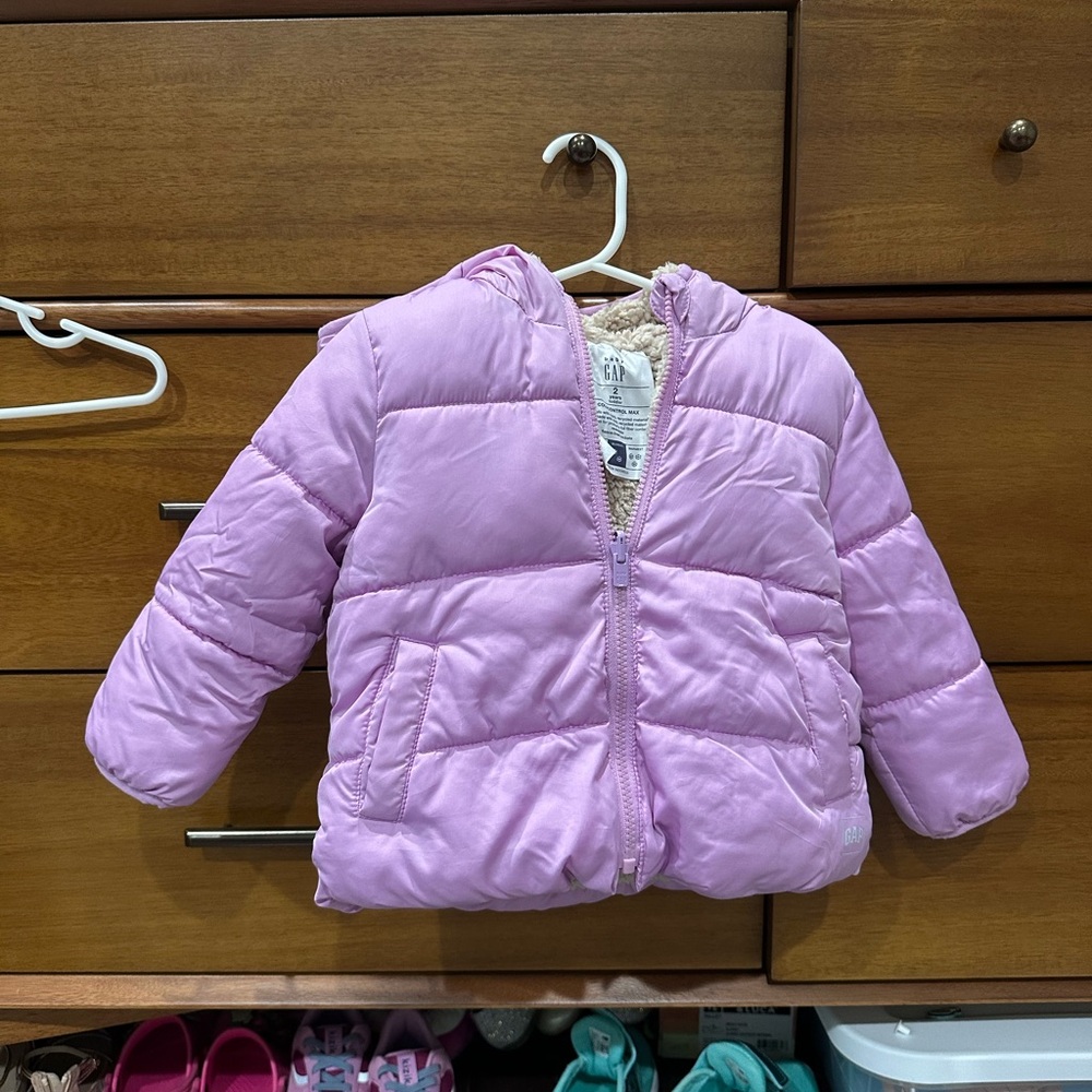GAP Light Purple Baby Puffer Jacket